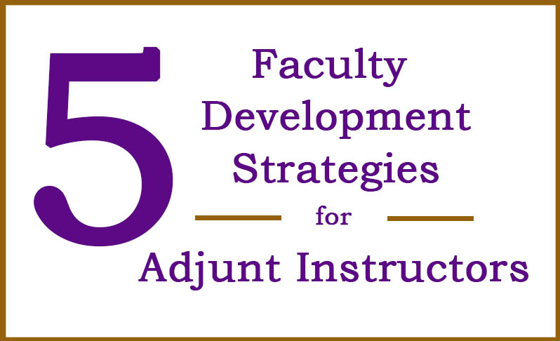 development strategies for adjunct instructors